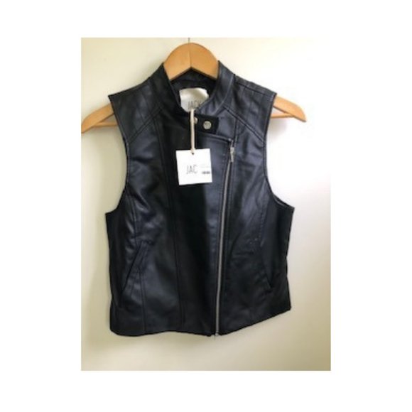 NEW Jak Pleather Vest with Tag - Picture 1 of 2